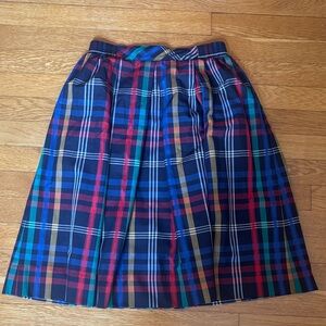 Colorful Plaid Midi Skirt